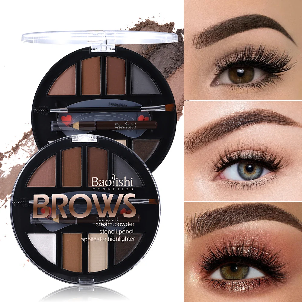 baolishi-3-in-1-eyebrow-pencil-eyeshadow-palette-earth-tones-10g-bao-7az8344g-desc-1 BAOLISHI 3-in-1 Eyebrow Pencil and Eyeshadow Palette in Earth Tones with Applicator Highlighter
