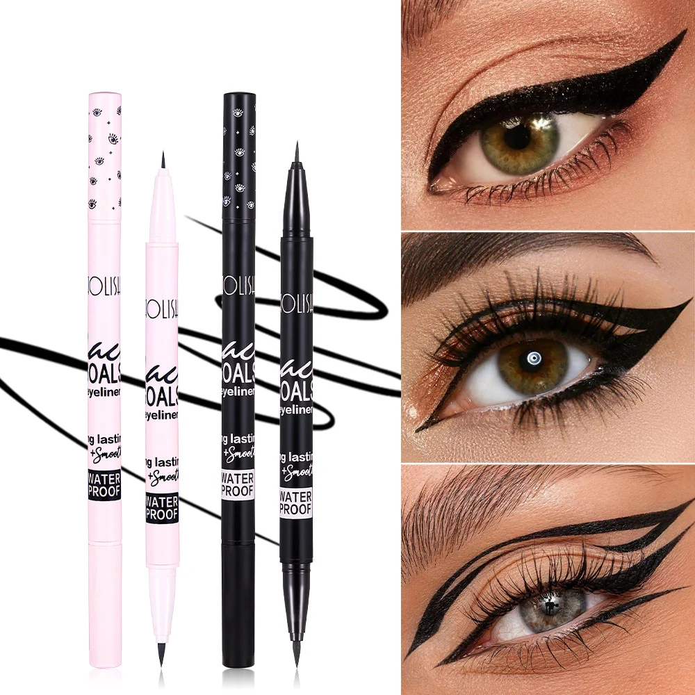 BAOLISHI Double-Ended Waterproof Eyeliner Pen for Long Lasting Smokey Look
