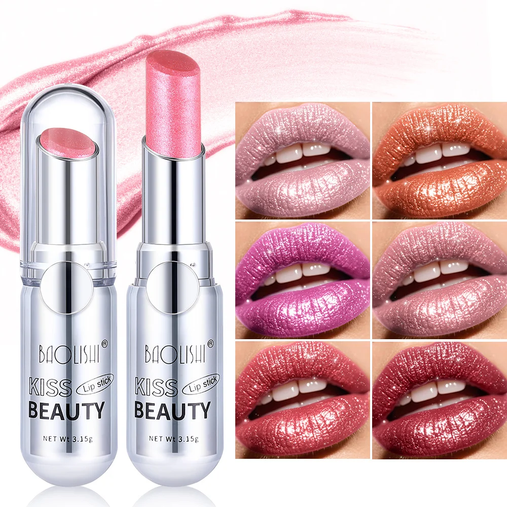glitter-lipstick-shimmering-metallic-lipstick-3-15g-bao-s8k4mrcy-desc-2 BAOLISHI Glitter Lipstick with long-lasting gold shimmer and metallic finish in sleek black packaging.